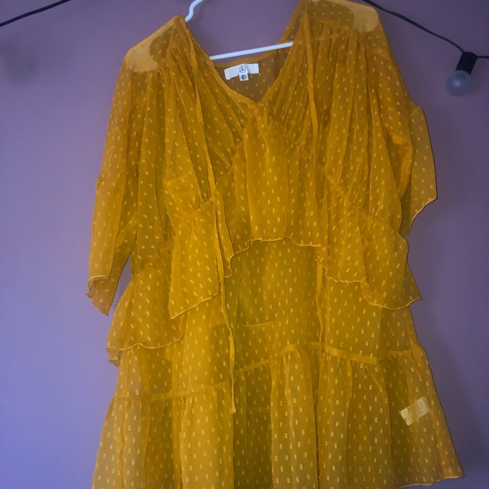 Mustard layered dress